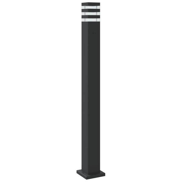 Schwarze Wegeleuchten 3er Set, 110cm