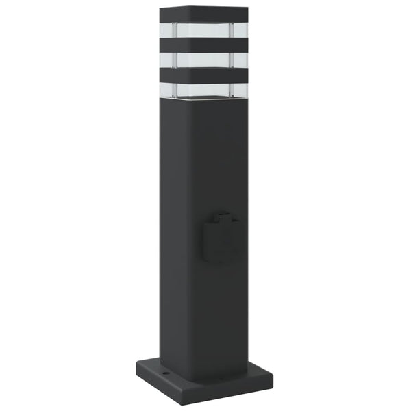 Wegeleuchte mit Steckdose Schwarz 50cm