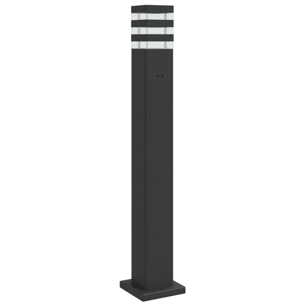 Wegeleuchte mit Steckdose, Schwarz, 80cm