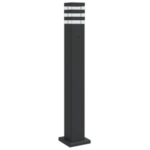 Wegeleuchte mit Steckdose, Schwarz, 80cm