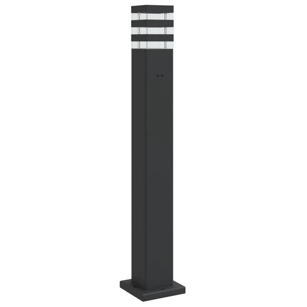 Wegeleuchte mit Steckdose, Schwarz, 80cm