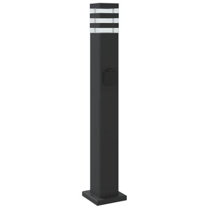 Wegeleuchte mit Steckdose, Schwarz, 80cm