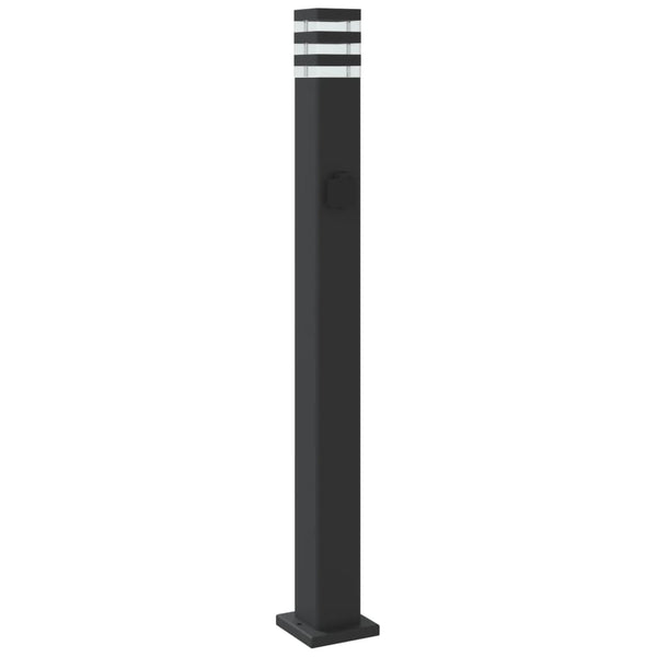 Wegeleuchte mit Steckdose, 110cm, Schwarz