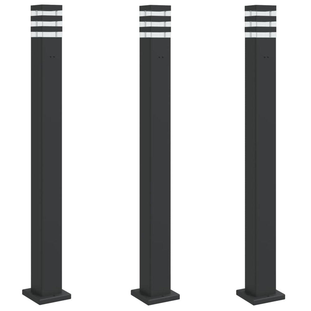 Wegeleuchten mit Steckdose, 3er Set