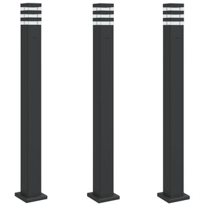 Wegeleuchten mit Steckdose, 3er Set