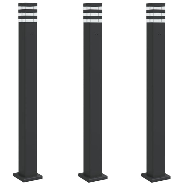Wegeleuchten mit Steckdose, 3er Set