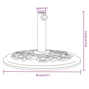 Sonnenschirmständer Rund 12kg für 38/48mm Schirm