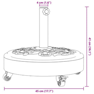 Sonnenschirmständer mit Rollen 27 kg