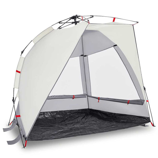 Strandzelt 2 Personen Grau Wasserdicht Quick Release
