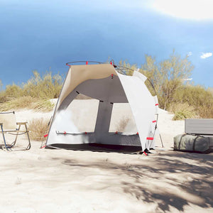 Strandzelt 2 Personen Grau Wasserdicht Quick Release