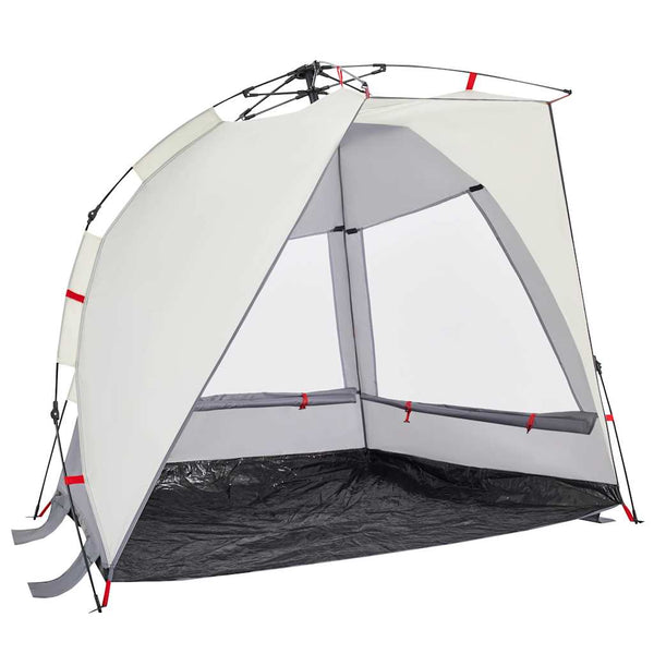 Strandzelt 2 Personen Grau Wasserdicht Quick Release
