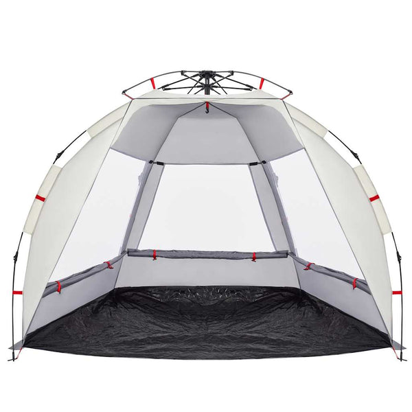 Strandzelt 2 Personen Grau Wasserdicht Quick Release