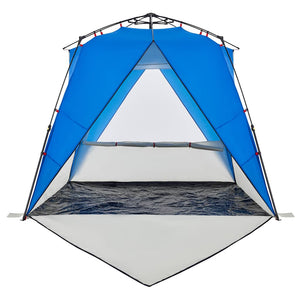 Strandzelt für 4 Personen, Azurblau, Wasserdicht