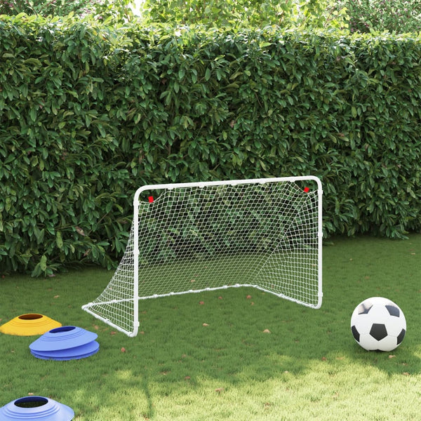 Fußballtor Stahl Weiß 122cm