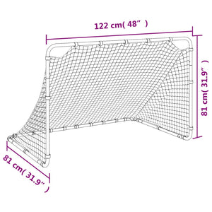 Fußballtor Stahl Weiß 122cm