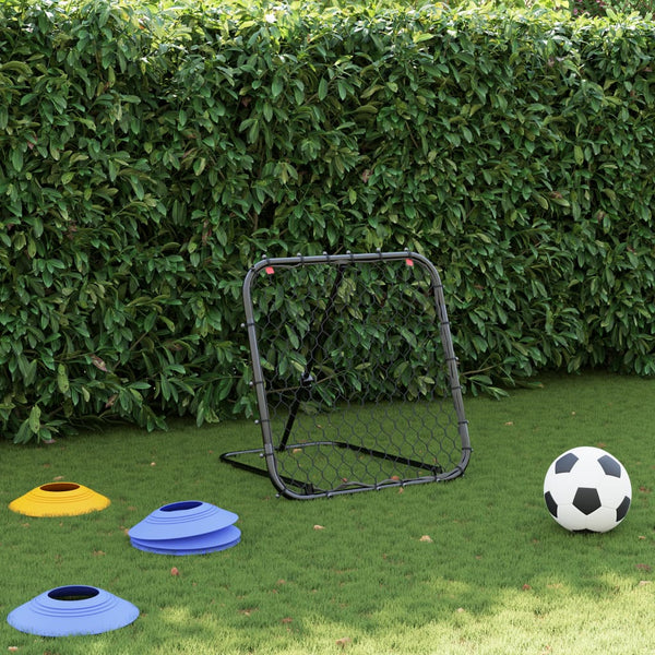 Verstellbarer Fußball-Rebounder, Schwarz