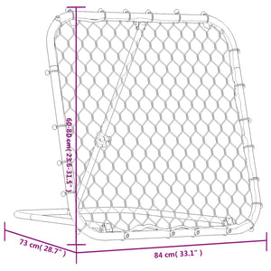 Verstellbarer Fußball-Rebounder, Schwarz