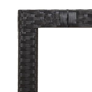 3-tlg. Bistro-Set Schwarz Poly Rattan Akazie
