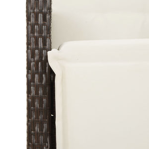 9-teiliges Garten-Bistro-Set Braun Rattan