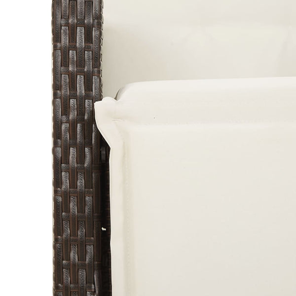 9-teiliges Garten-Bistro-Set Braun Rattan