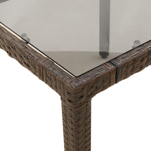 9-teiliges Garten-Bistro-Set Braun Rattan