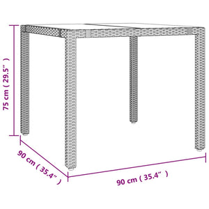 3-tlg. Garten Bistro Set Beige Poly Rattan