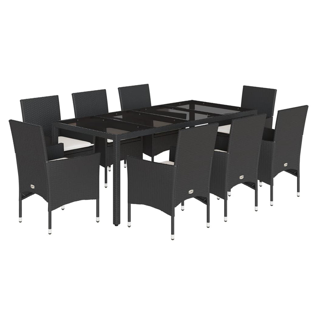 9-teilige Garten Essgruppe mit Kissen