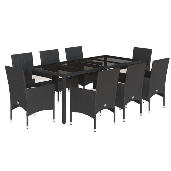 9-teilige Garten Essgruppe mit Kissen
