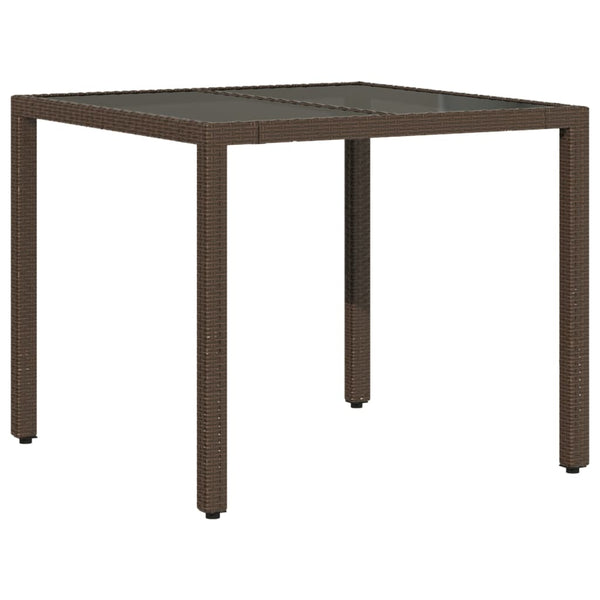 3-tlg. Garten Essgruppe Braun Poly Rattan