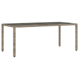 9-teilige Garten Essgruppe Grau Poly Rattan