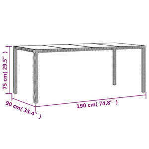 9-tlg. Garten Essgruppe Beige Poly Rattan