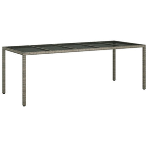 11-tlg. Garten Essgruppe Grau Poly Rattan