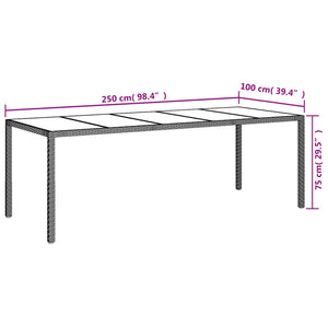 11-tlg. Garten Essgruppe Grau Poly Rattan