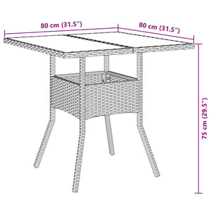 5-tlg. Garten Essgruppe Grau Poly Rattan