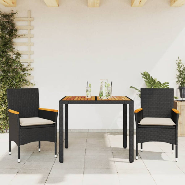 3-tlg. Garten Essgruppe mit Kissen