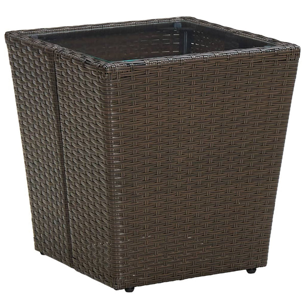 3-tlg. Bistro Set Braun Poly Rattan