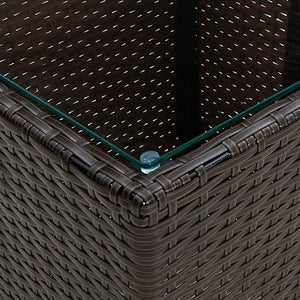 3-tlg. Bistro Set Braun Poly Rattan
