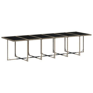13-teiliges Garten Essset Grau Polyrattan