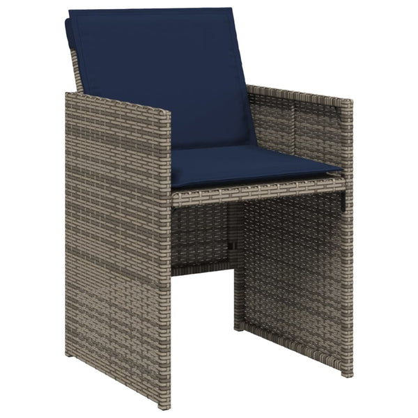 13-teiliges Garten Essset Grau Polyrattan