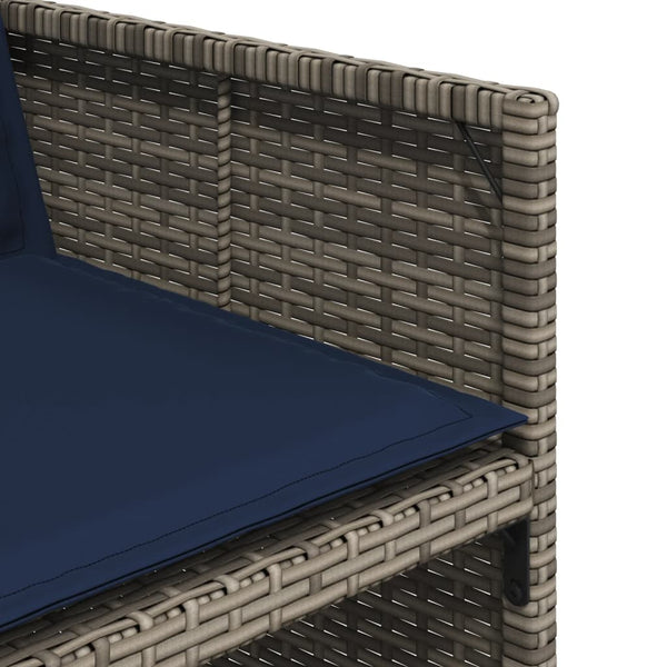 13-teiliges Garten Essset Grau Polyrattan