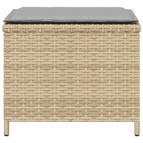 Gartenhocker mit Kissen, 4er Set