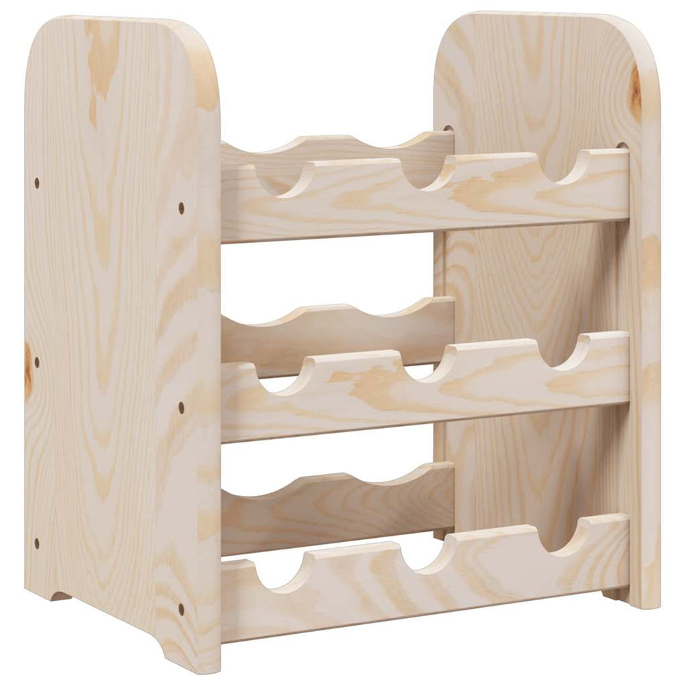 Weinregal aus Kiefernholz für 9 Flaschen