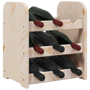 Weinregal aus Kiefernholz für 9 Flaschen