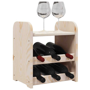 Weinregal aus Kiefernholz mit Ablage