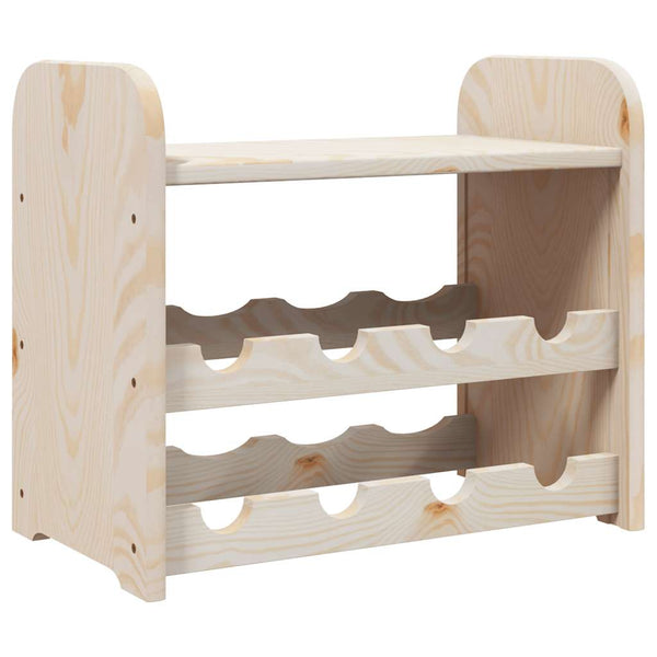 vidaXL Casier à bouteilles avec plateau 43x25x37 cm Bois de pin massif