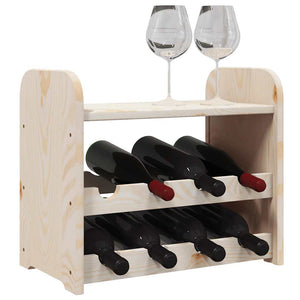 vidaXL Casier à bouteilles avec plateau 43x25x37 cm Bois de pin massif