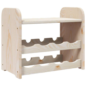 vidaXL Casier à bouteilles avec plateau 43x25x37 cm Bois de pin massif