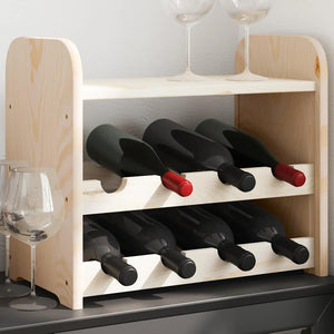 vidaXL Casier à bouteilles avec plateau 43x25x37 cm Bois de pin massif