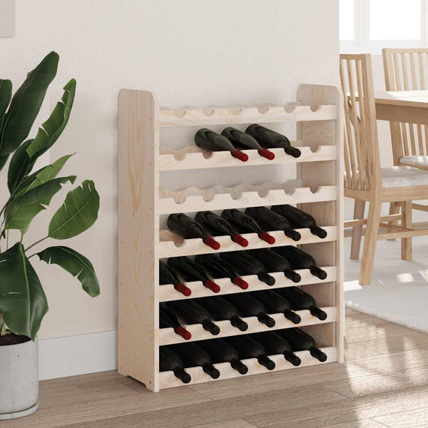 Weinregal aus Kiefernholz für 42 Flaschen