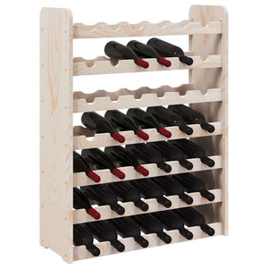 Weinregal aus Kiefernholz für 42 Flaschen